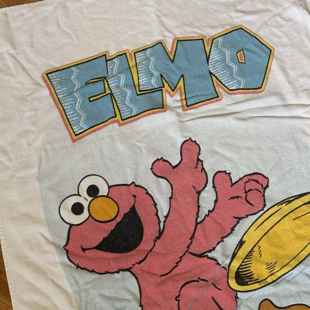 Vintage Franco Sesame Street Beach Towel Elmo And His Puppy 51
